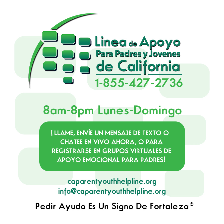 LINEA DEAYUDA PARA PADRES Y JOVENES