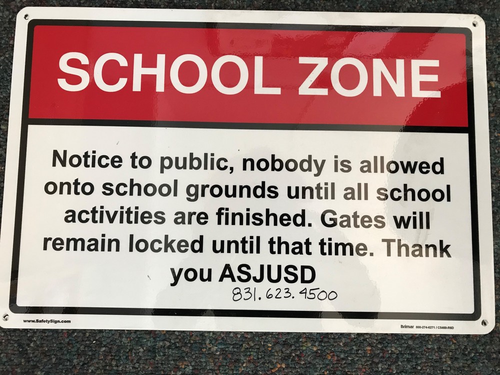 NOTICE REGARDING THE AROMAS SCHOOL FIELD AND PARK