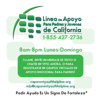 Linea de Apoyo Para Padres y Jovenes de California