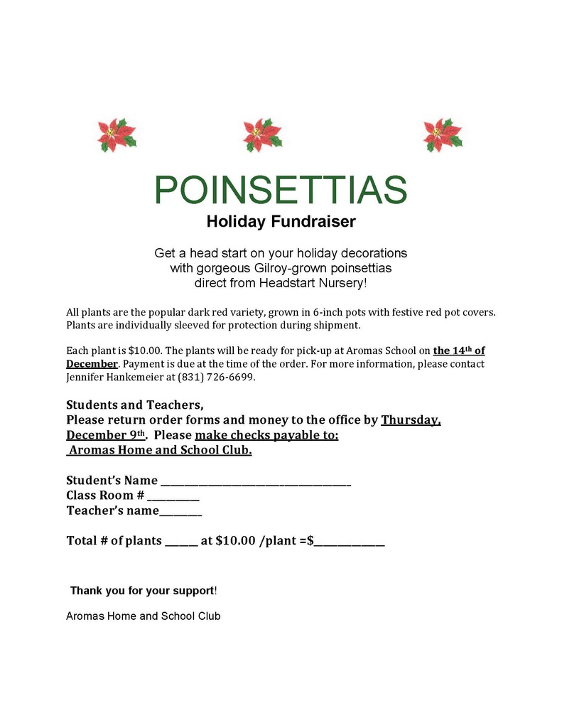 Poinsettia Fundraiser