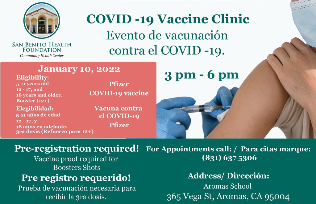 Vaccination Clinic Flyer 1.10.22