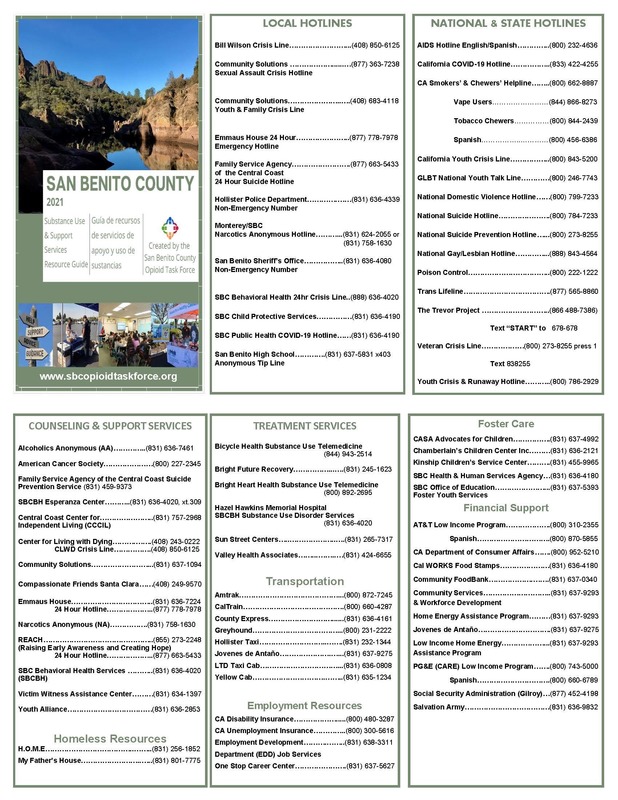 San Benito County Resource Guide