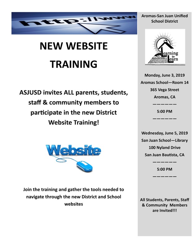New Website Training